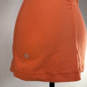 Lululemon Cami Orange Tank Top Size 6 Exercise Yoga Ruched